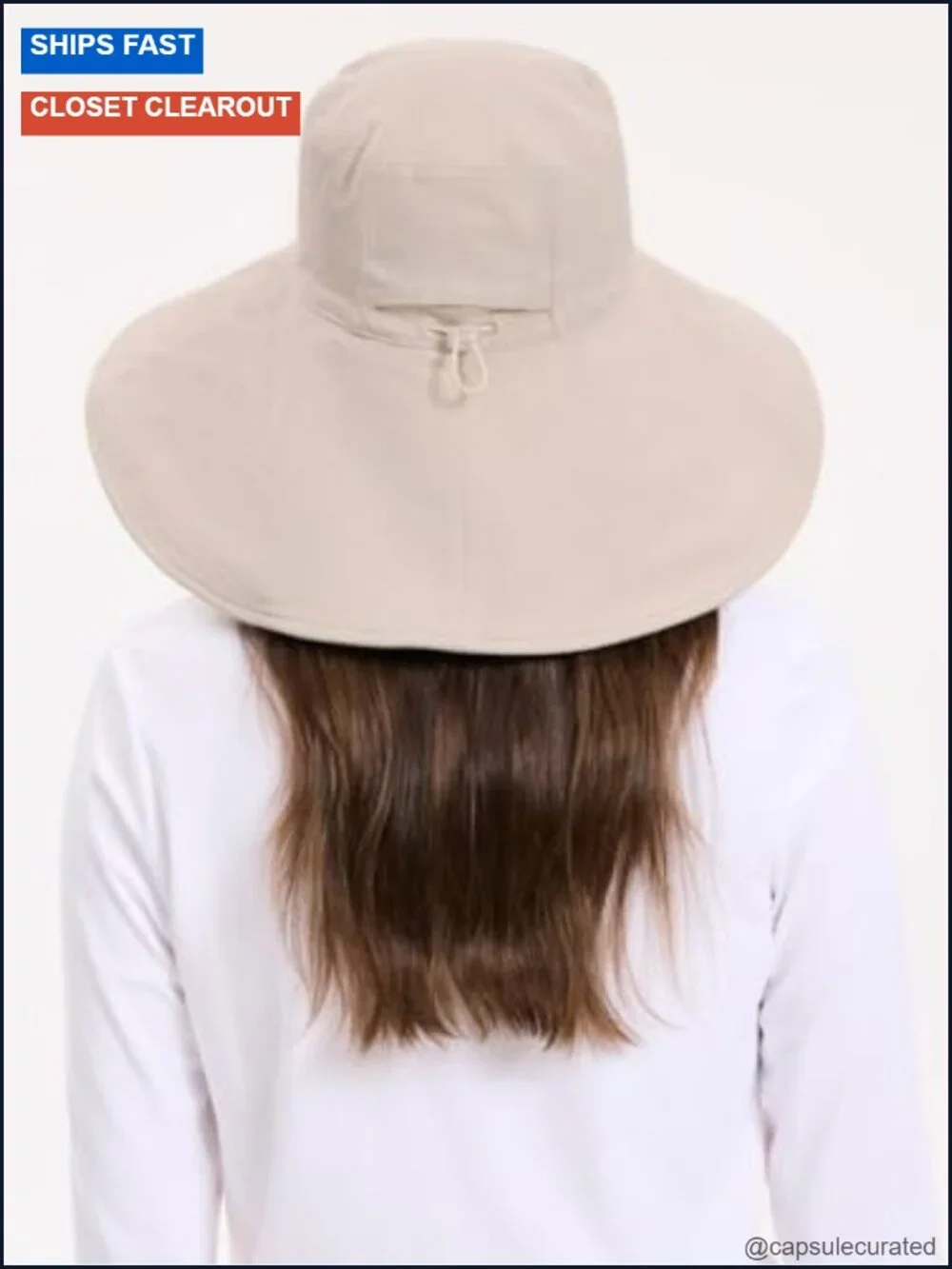 UPF 50+ Cotton Linen Sun Hat Women's Ultra-Wide Brim Packable